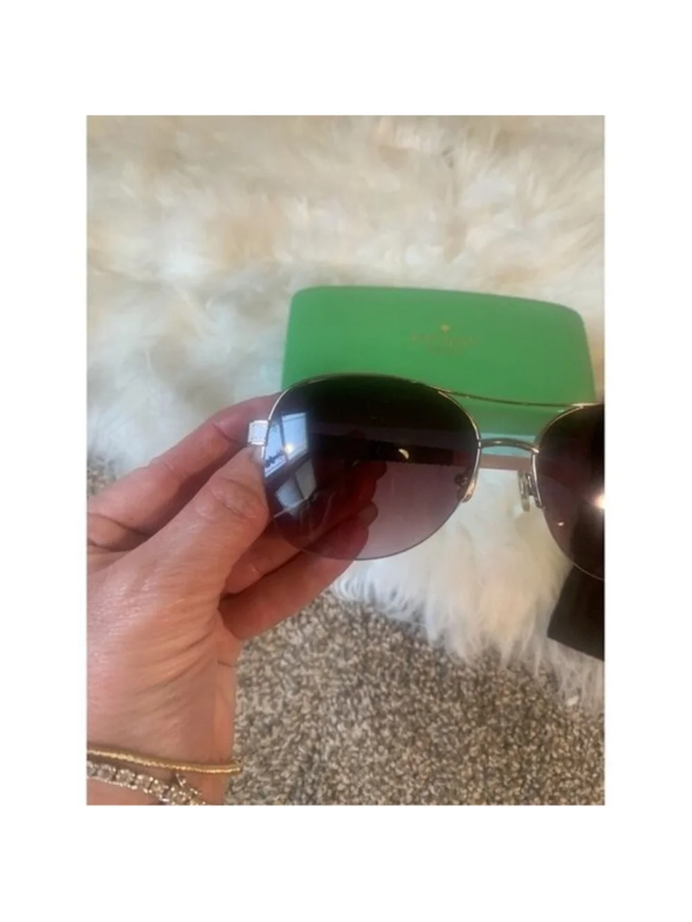 kate spade Sunglasses Cream Brown Gradient